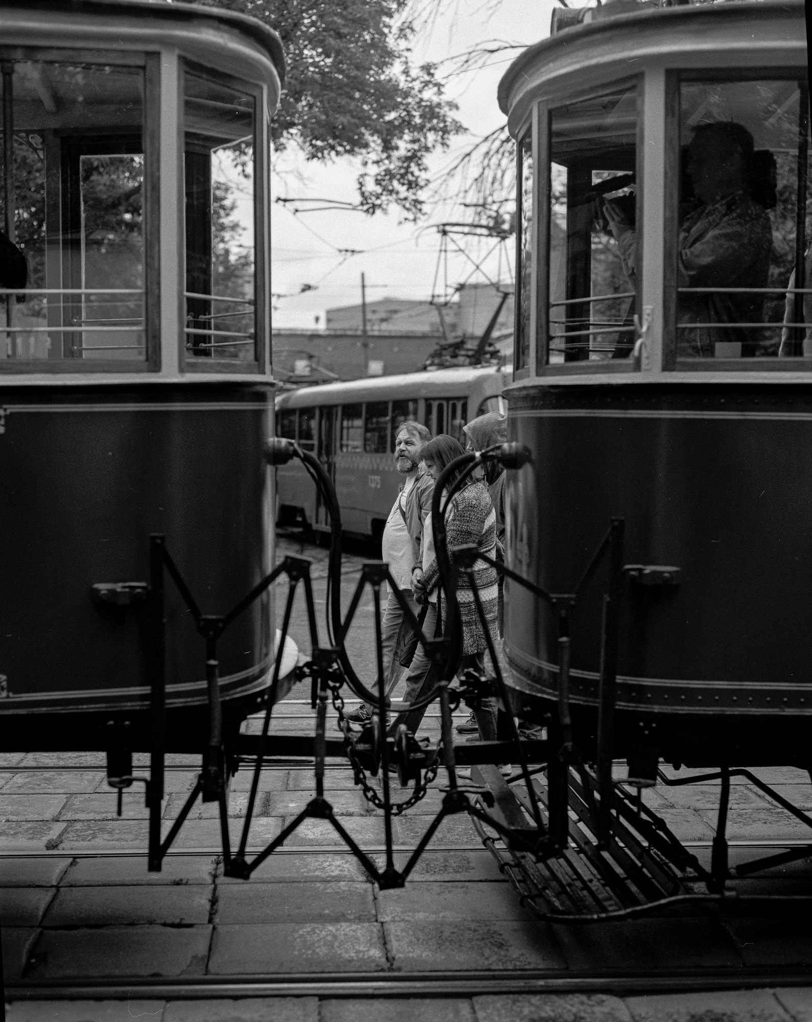 Second parade of trams - My, The photo, Pentax 67, Black and white photo, Medium format, Longpost