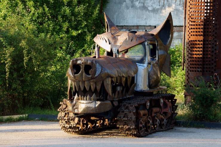 Be afraid of the tractor - Tractor, Art welding, Art, Metal, Head, The photo