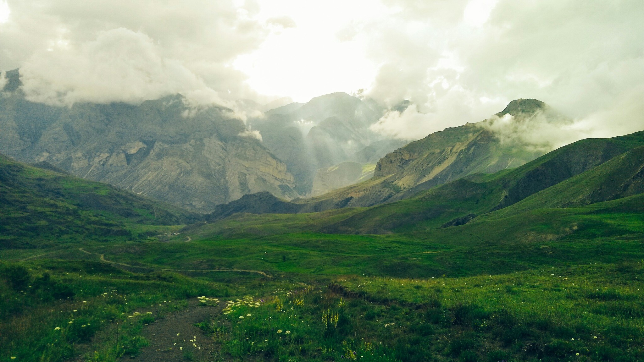 Exit from the pass Thought. CBD. - My, The photo, Caucasus, Russia, Travels, Tourism, Nature