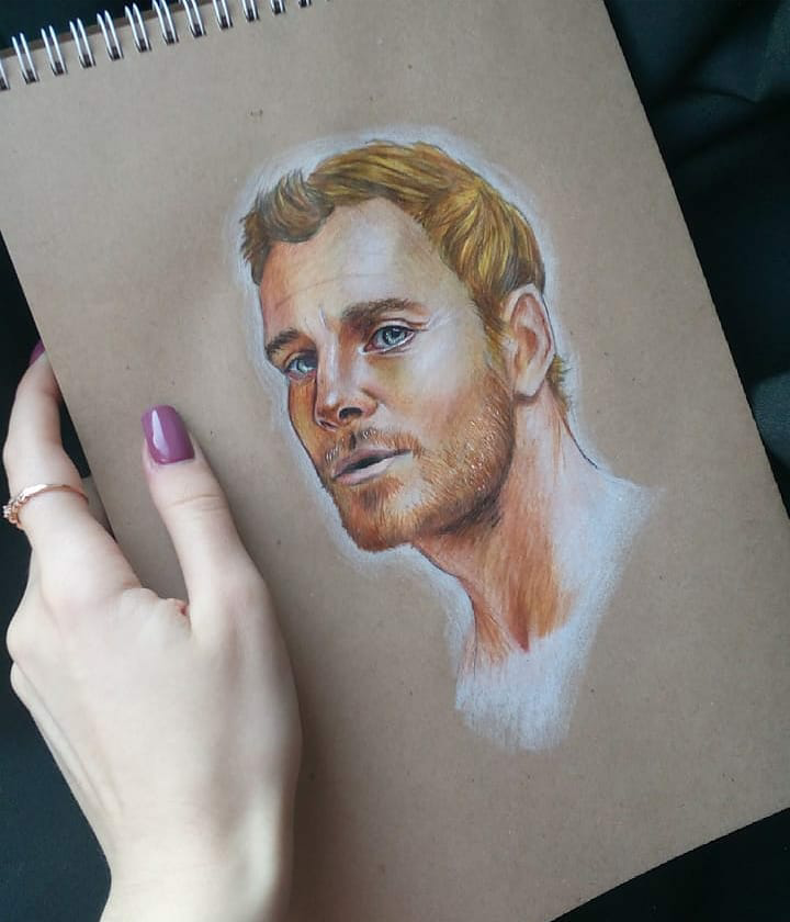 Fassbender - My, Drawing, Portrait, Michael fassbender