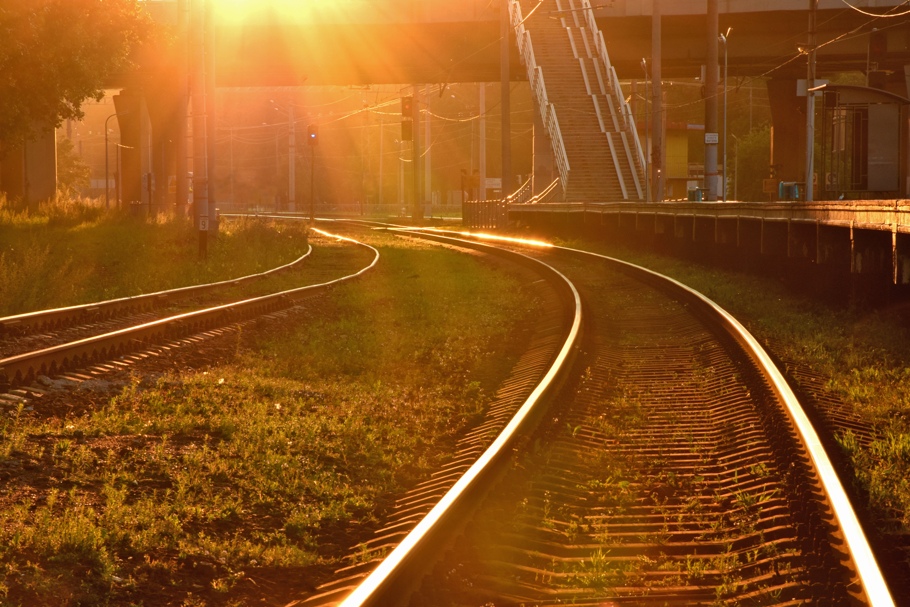 In the morning - My, The photo, Nikon, Railway, Beginning photographer, Longpost