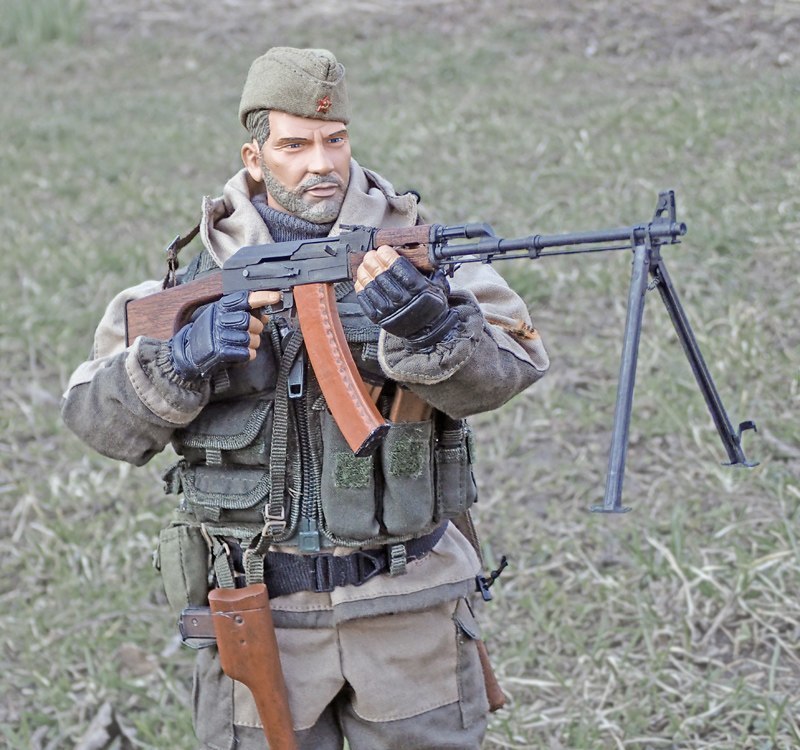 Scale 1/6 - figurine with RPK - My, Sixth scale, Figurine, Toy soldiers, Longpost, Modeling, Figurines