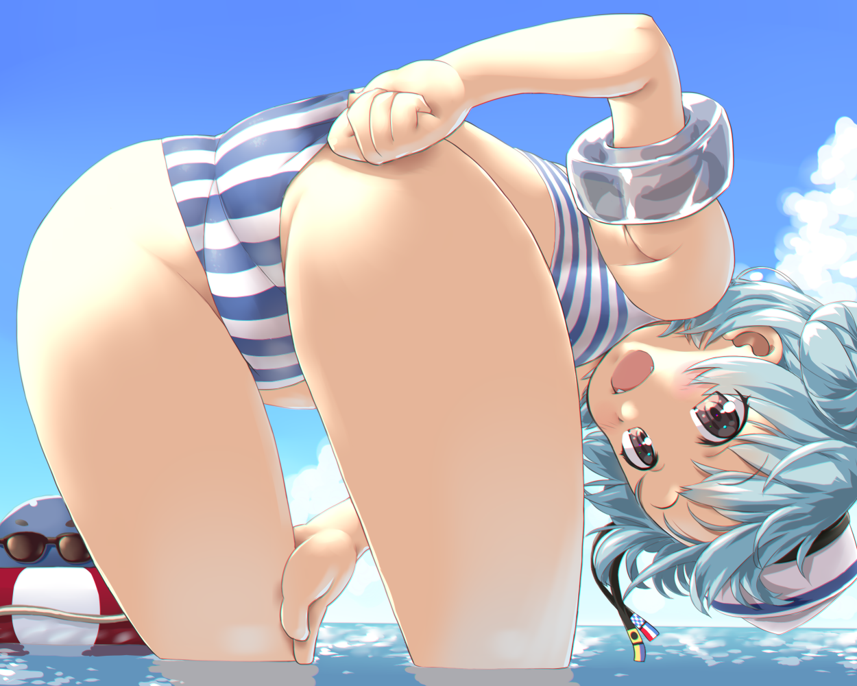 Samuel B. Roberts - NSFW, Kantai Collection, Samuel B Roberts, Anime Art, Аниме, Арт, Купальник, Summertime, Лето