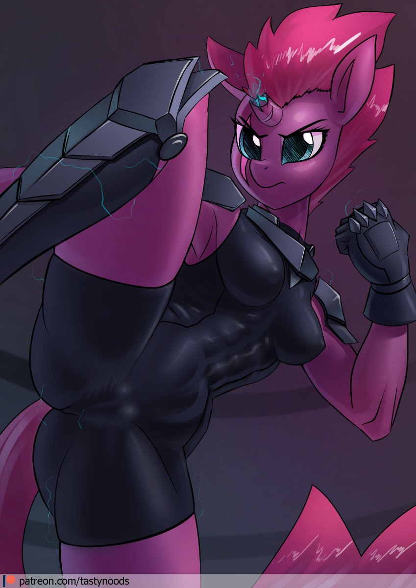 Темпест в доспехах - My Little Pony, Tempest Shadow, Chrysalisdraws, Антро, MLP Edge