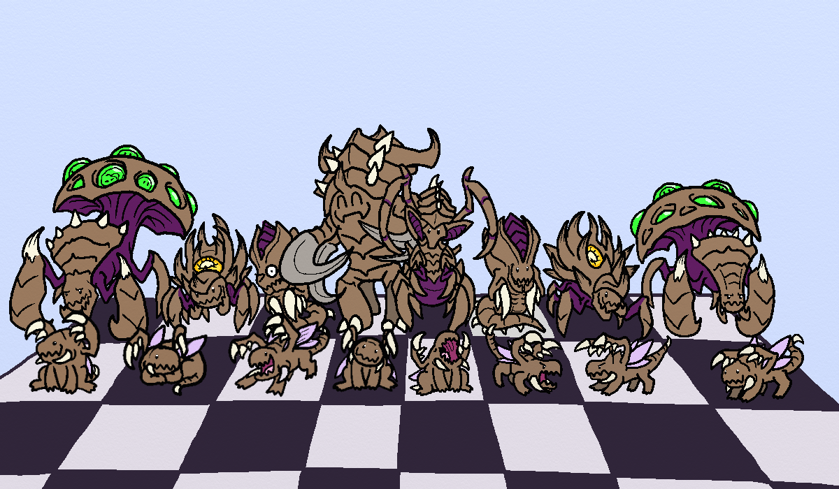 Chesscraft. - Starcraft 2, Starcraft, Longpost, Chess, Blizzard, Protoss, Terran, Zerg