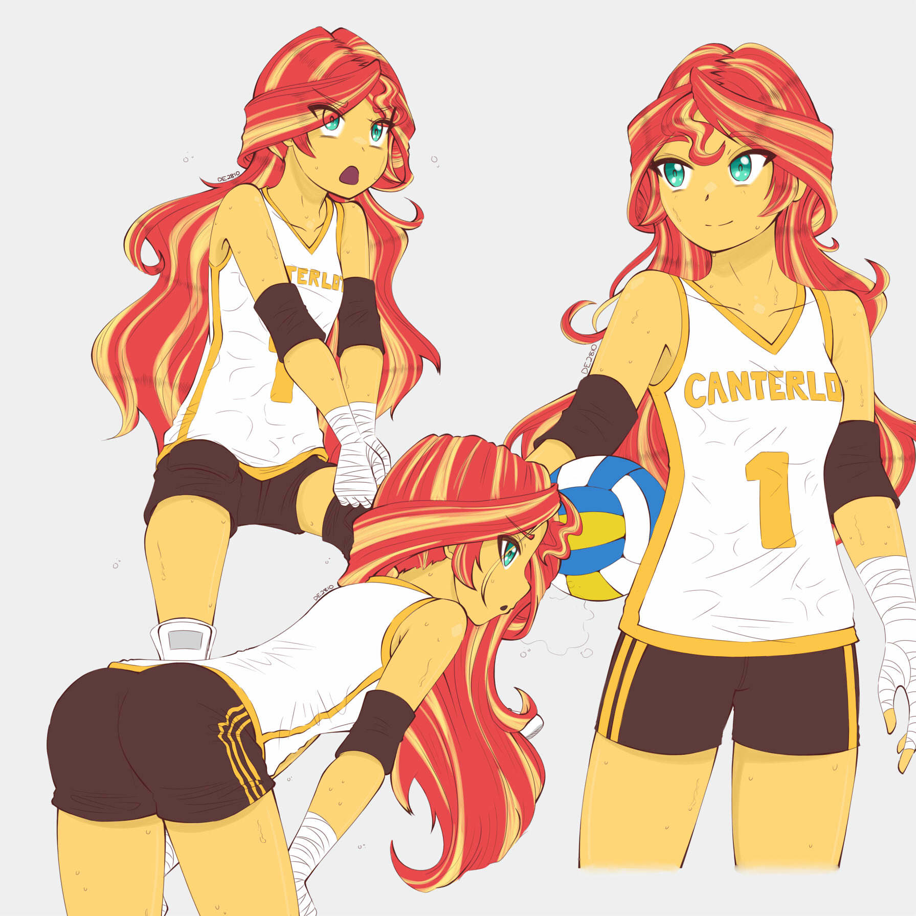 Volleyball player - My little pony, Equestria girls, Sunset shimmer, Dragonemperror2810, MLP Edge