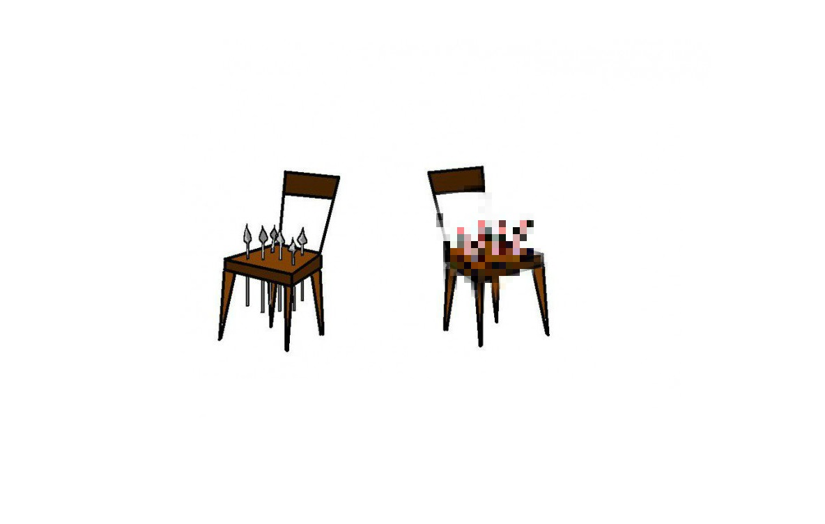 Загадка два стула на одном пики. Стул с пиками. Два стула. Пики точеные. Есть два стула Мем.