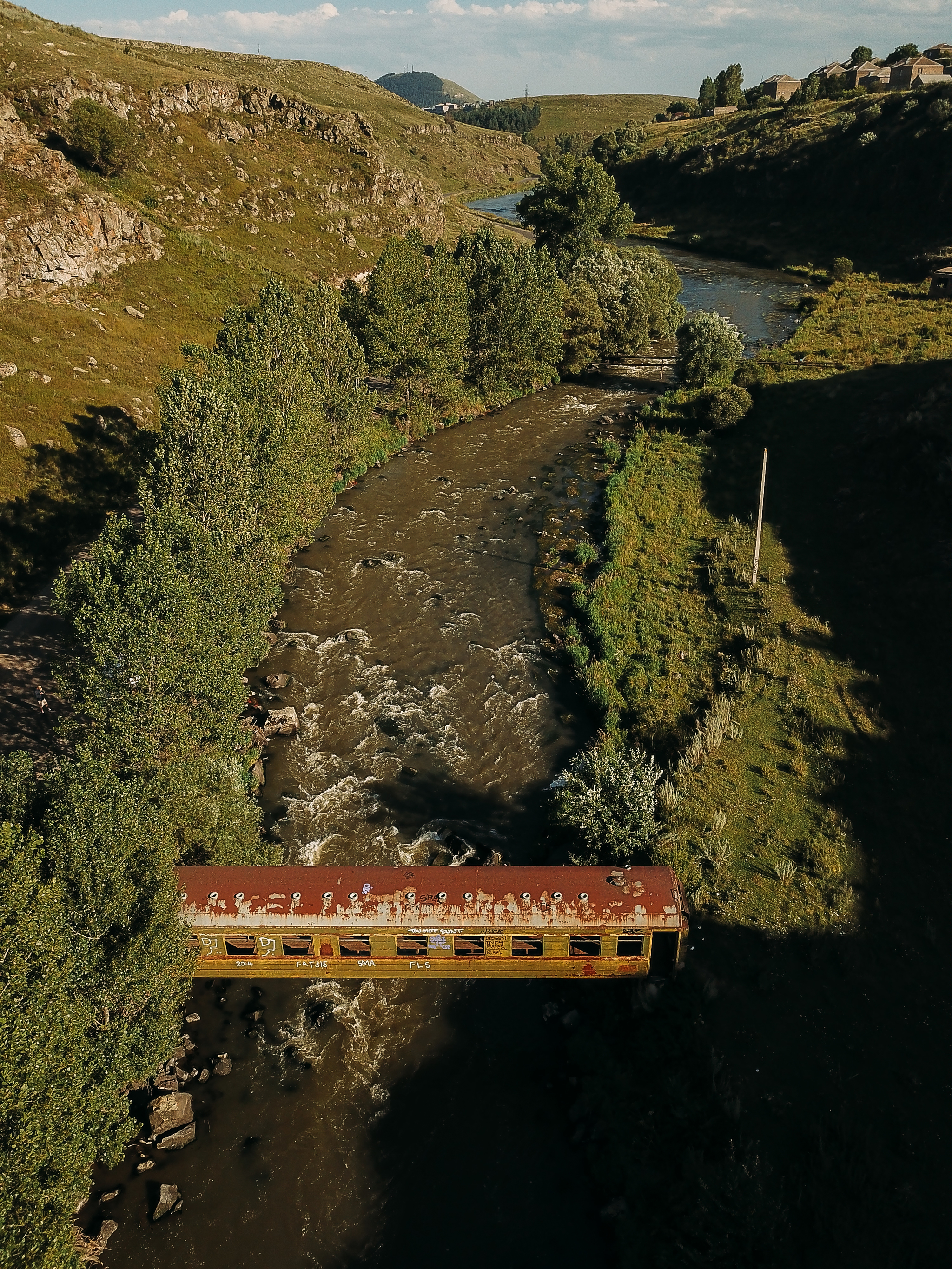 bridge car - My, Bridge, Railway carriage, Georgia, Savvy