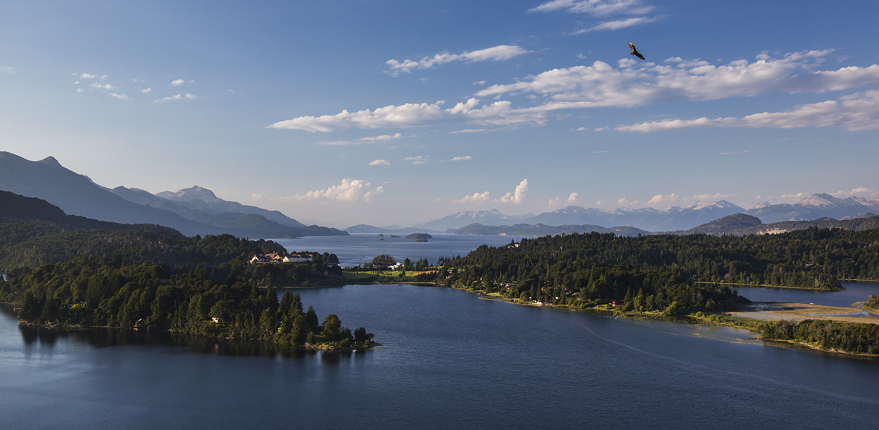 View of the Chao Chao with an eagle - My, Patagonia, Landscape, View, Eagle, Argentina, The photo