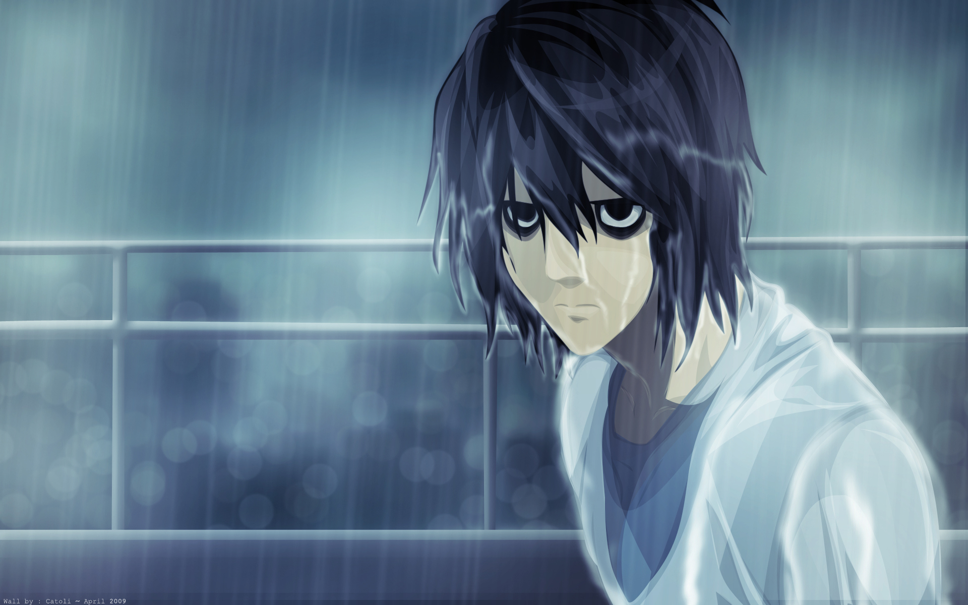 _Death Note_L_ - Аниме, Anime Art, Death Note, Арт, Длиннопост, L Lawliet, Подборка