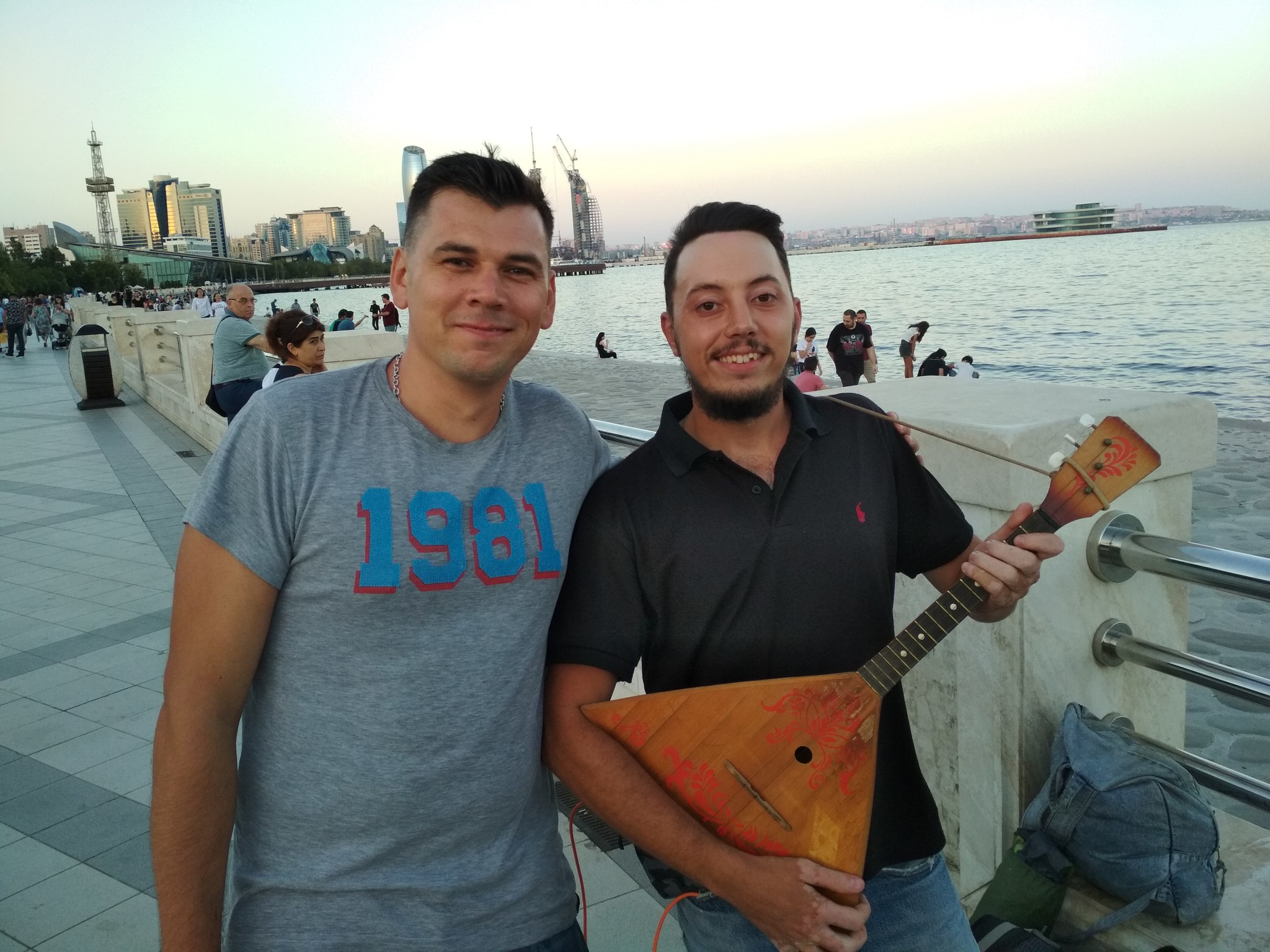 Challenge, without money in Europe. - My, Hitch-hiking, Balalaika, Baku, Longpost