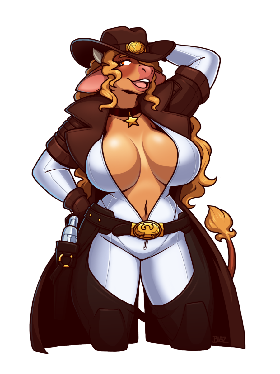 Lexy the Space Ranger - NSFW, Blazbaros, Furry, Furry art, Furry Cow, 