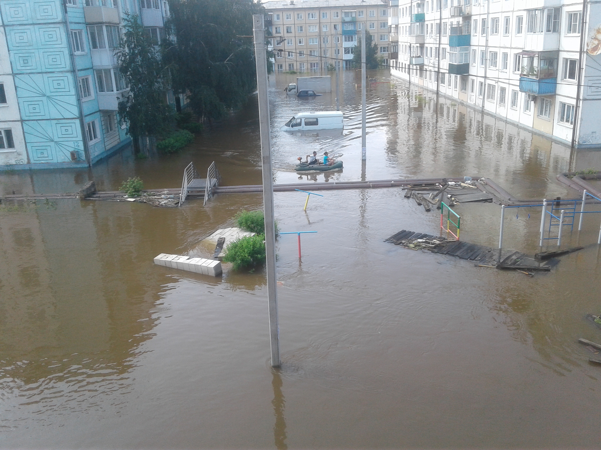 The flood of Tulun, as it has become. - My, Longpost, Flood, Tulun, The photo