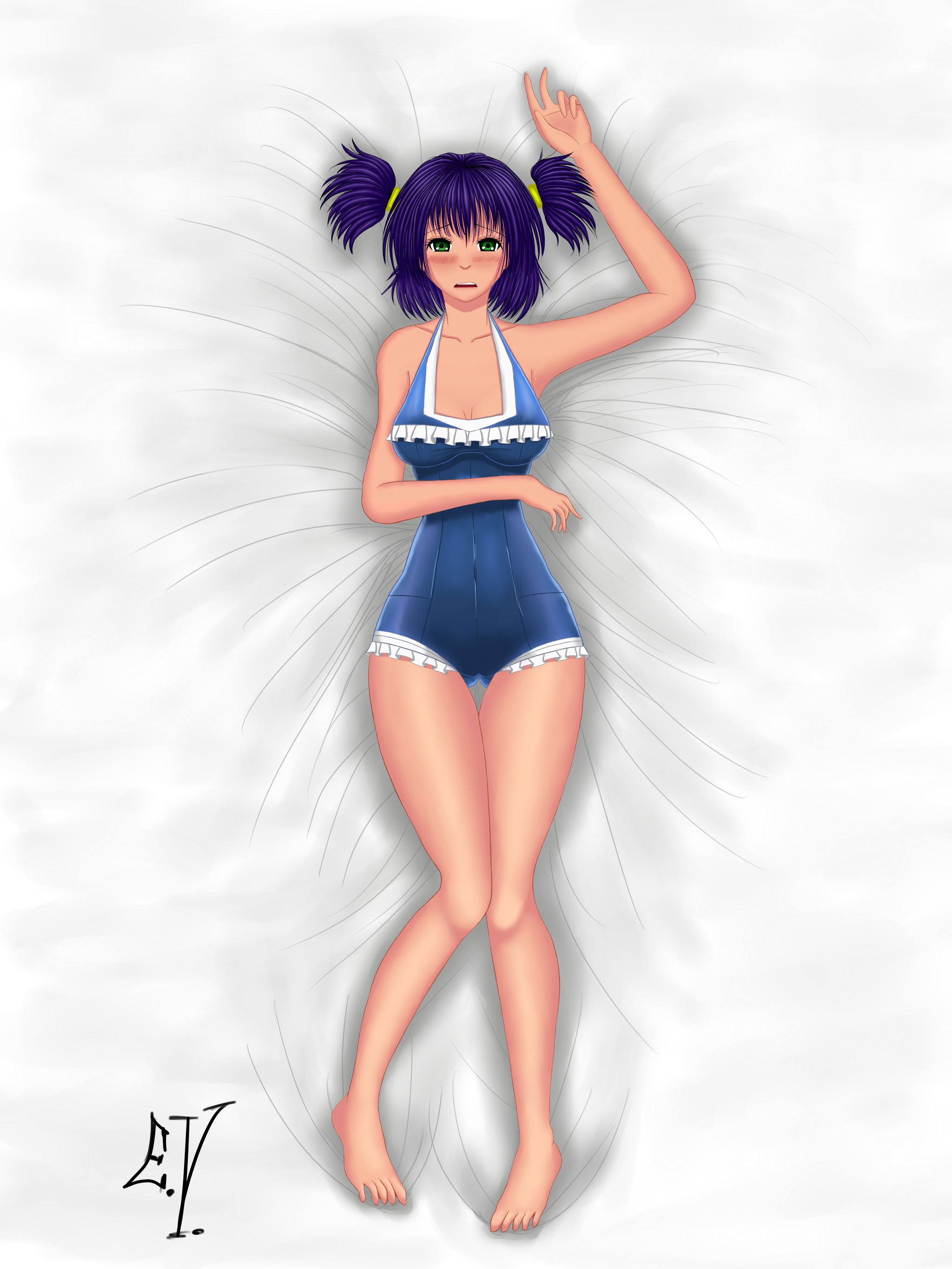 I made a little bit of a series of arts with Lena with several variations of things) (maybe the quality will be compressed, I just have a canvas size of 3000x4000) - NSFW, My, Endless summer, Anime, Not anime, Art, Lena, Longpost