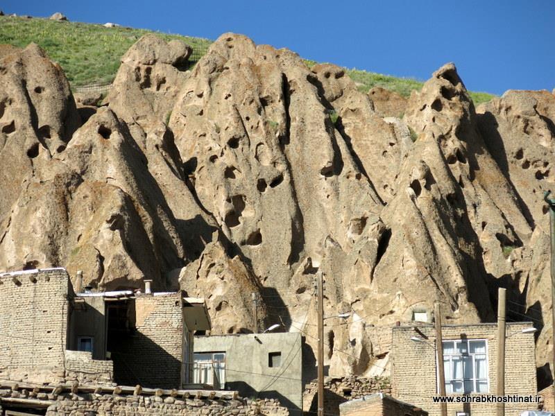 Cave village in the rocks. - Caves, Lodging, Iran, Text, Longpost