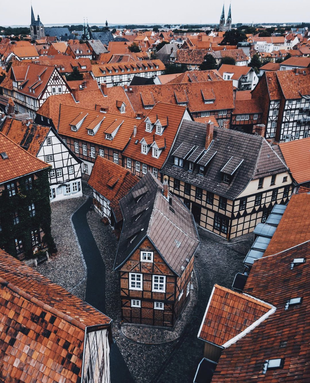 Atmospheric rooftops of the city of Quedlinburg, Germany - Germany, Roof