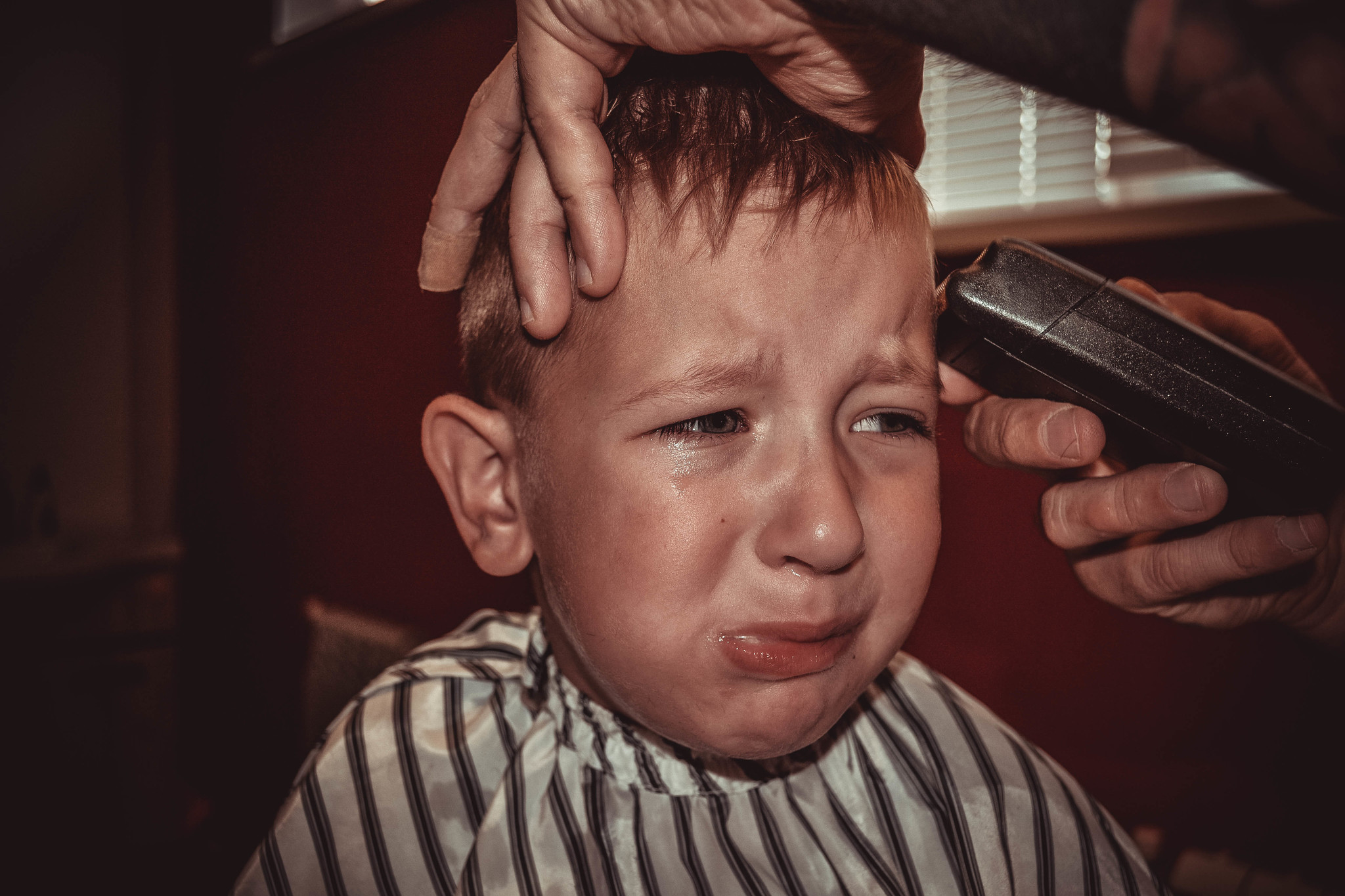 Children getting their hair cut - My, Children, The hairdresser, Longpost