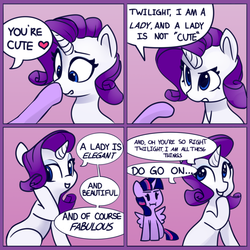 Sweet lady - My little pony, Rarity, Twilight sparkle, Milota