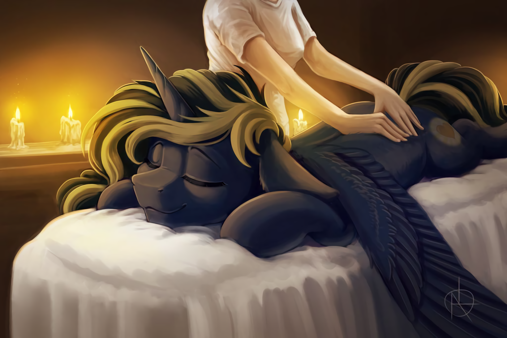 Lower Back Massage - My little pony, Original character, Person, Massage, Klarapl