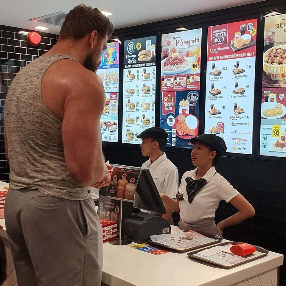 Big pot of McSpaghetti please - Bodybuilders, McDonald's, Philippines, A big increase