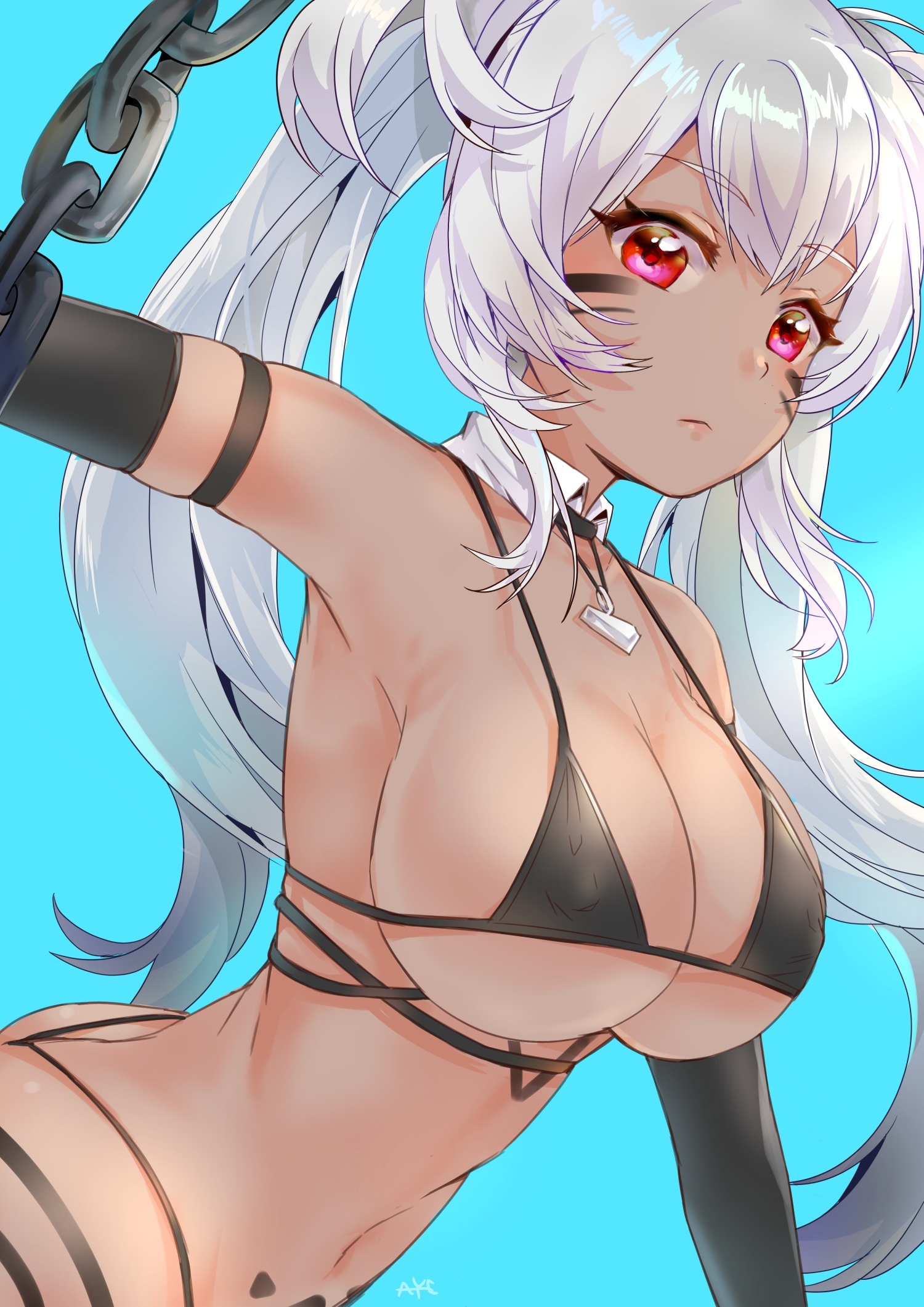 Alabama - NSFW, Azur lane, Alabama, Sugoi dekai, Anime art, Anime, Art, Dark skin, Longpost