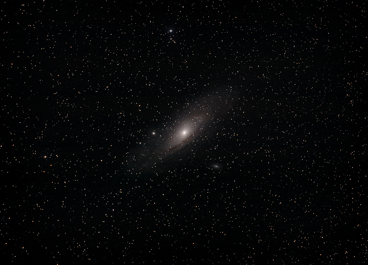 Andromeda in a wide star field - My, Astronomy, Astrophoto, Andromeda, Galaxy