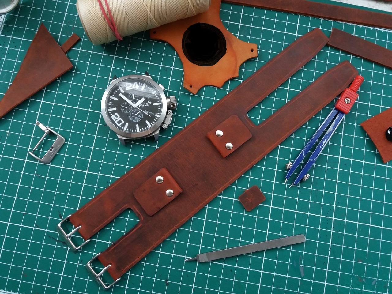 Max watch strap is a huge wristband. - My, Needlework with process, , Strap, Wristband strap, Longpost