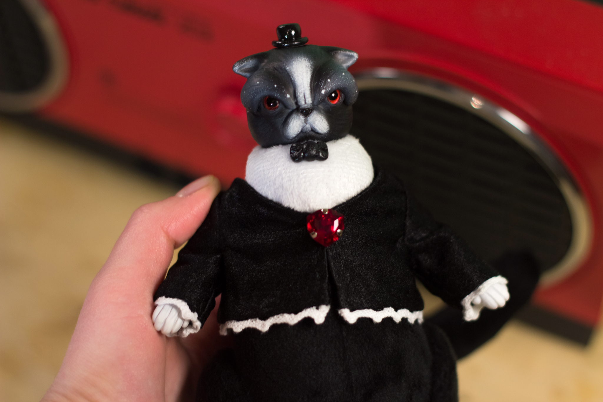 Disgruntled gentleman - My, Needlework without process, cat, Polymer clay, Toys, Plush Toys, Longpost