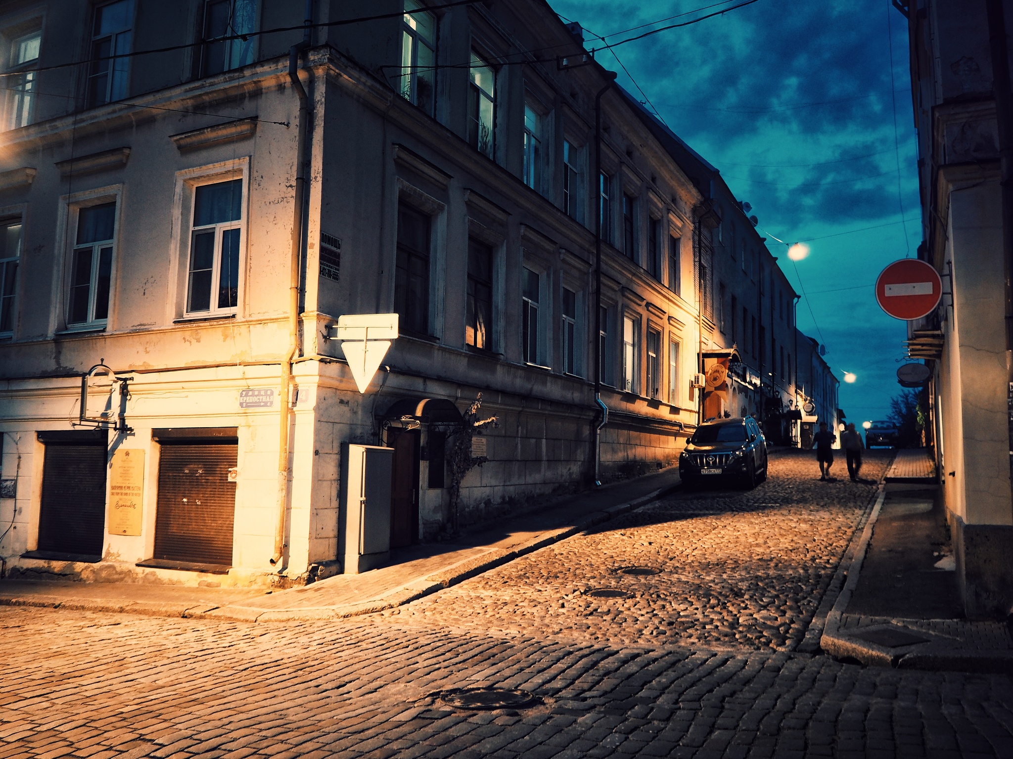 Night streets of Vyborg - My, The photo, Vyborg, Town, Night city, Olympus, Travel across Russia, Longpost