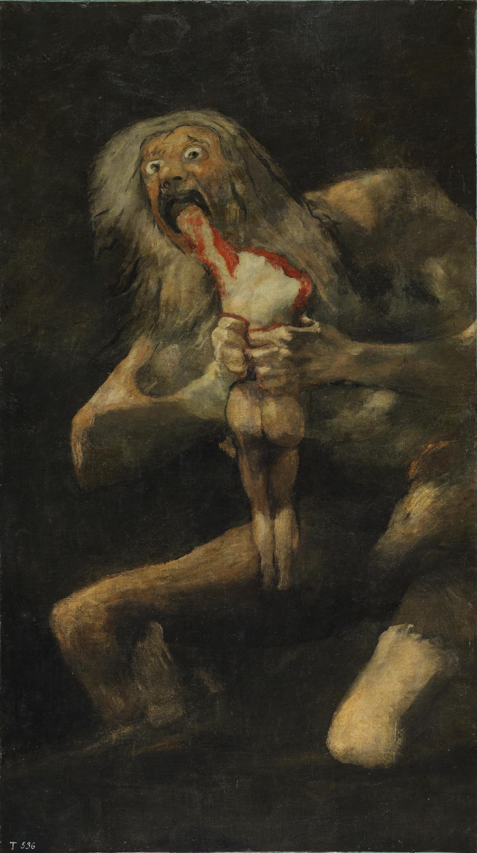 Essay based on the paintings of Francisco Goya Saturn devouring his son, Fight with clubs, Dog. Author: Murad Ibragimov - My, Francisco Goya, , Saturn Devouring His Son, Longpost