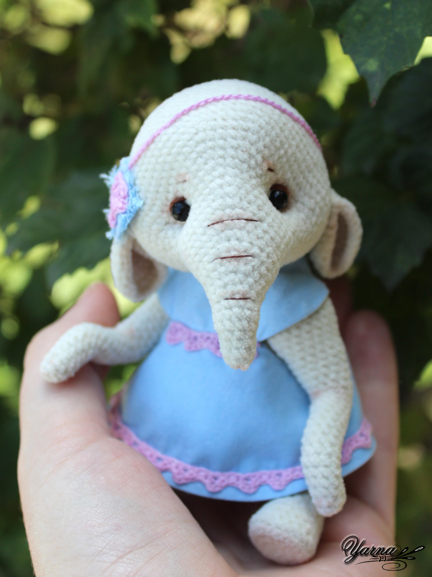 Elephant Masha - My, Knitting, Amigurumi, Needlework without process, Knitted toys, Longpost, Elephants, Hobby, Yarna