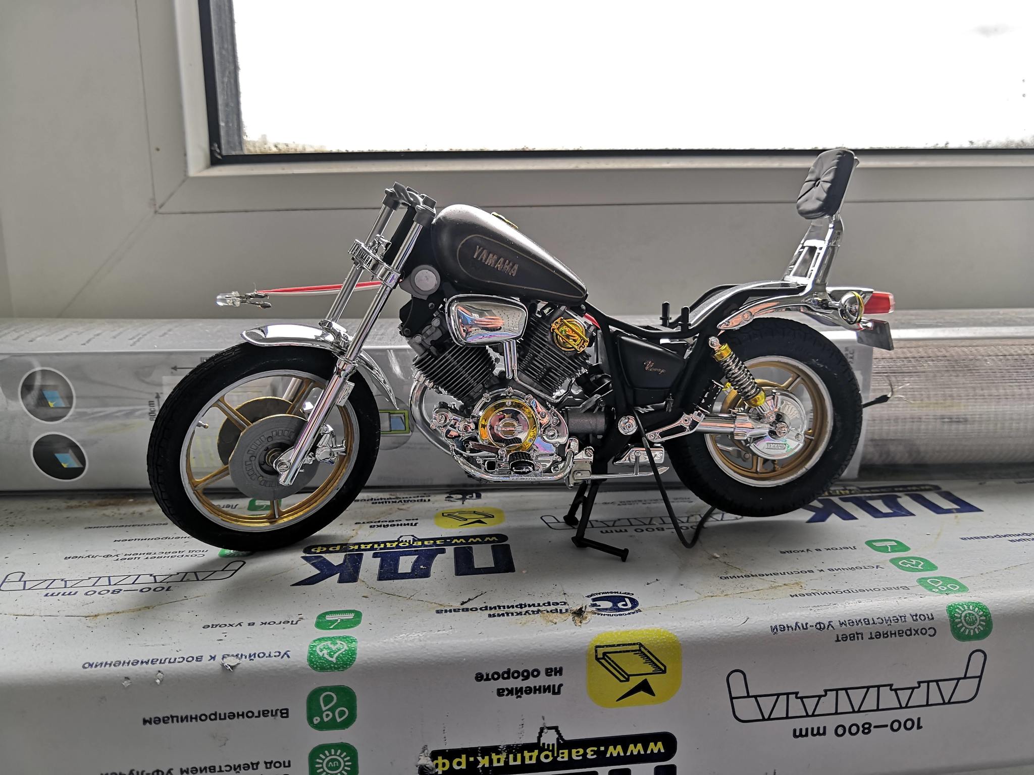 Yamaha XV1000 Virago by Tamiya. - My, Stand modeling, Motorcycles, Tamiya, Longpost, Moto