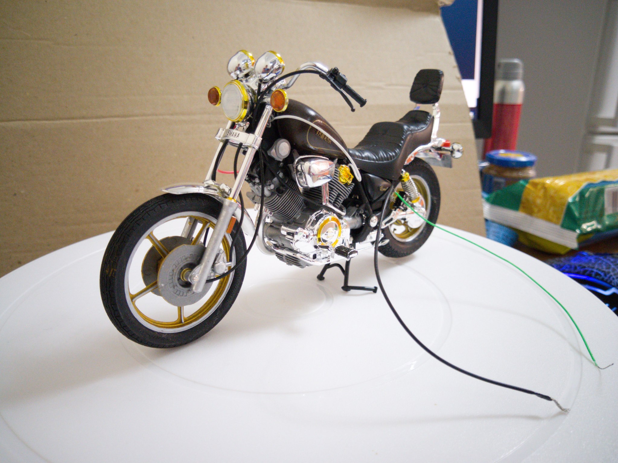 Yamaha XV1000 Virago by Tamiya. - My, Stand modeling, Motorcycles, Tamiya, Longpost, Moto