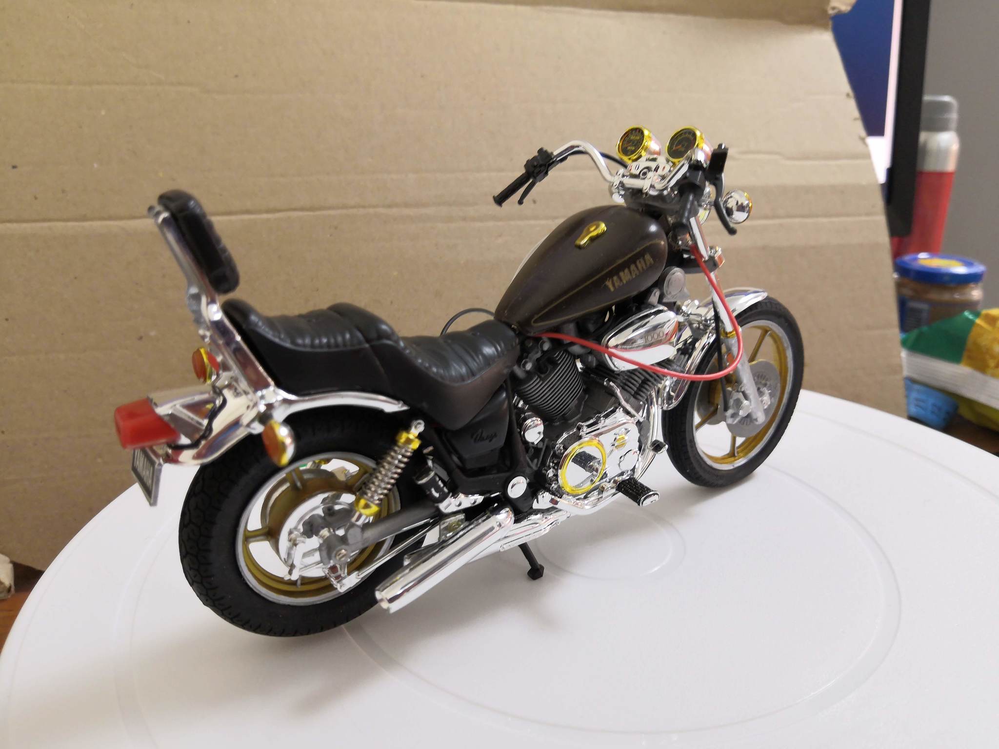 Yamaha XV1000 Virago by Tamiya. - My, Stand modeling, Motorcycles, Tamiya, Longpost, Moto