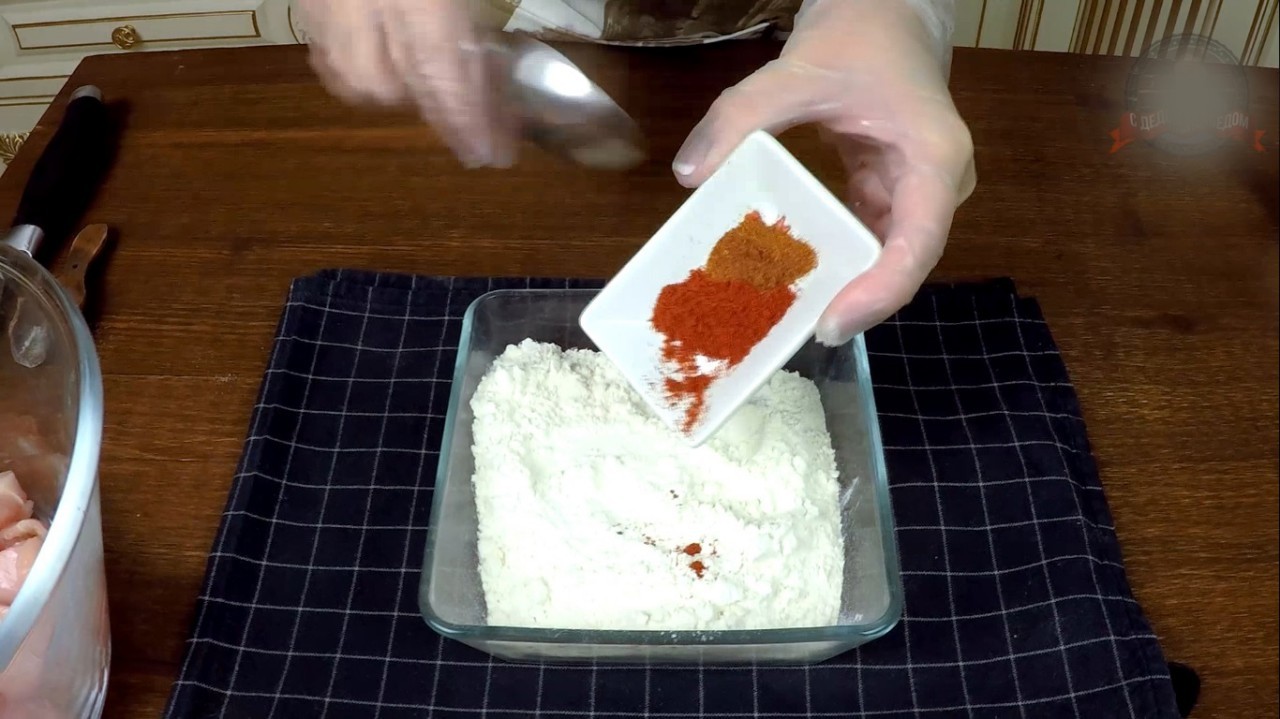 Crispy chicken in corn breading - My, With grandfather at lunch, Video recipe, Chicken recipes, Recipe, Breading, Video, Longpost