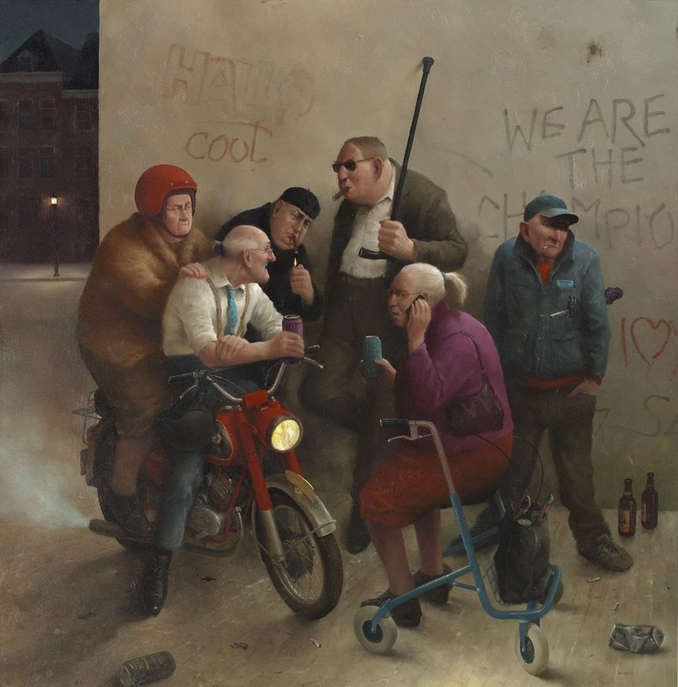 Художник Marius van Dokkum - Арт, Рисунок, Подборка, Пожилые, Marius Van Dokkum, Длиннопост