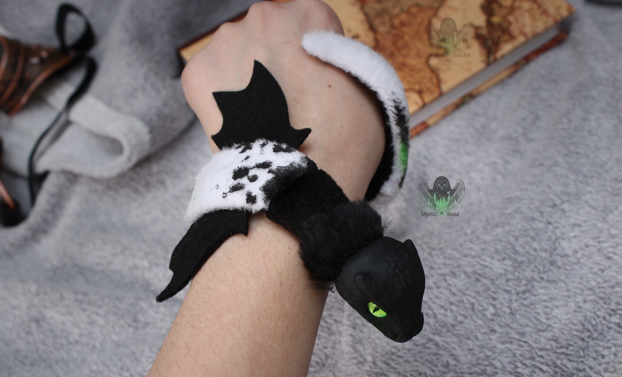 Book dragon Tilliar(Bracelet/bookmark) - My, The Dragon, Handmade, Polymer clay, Needlework without process, Longpost