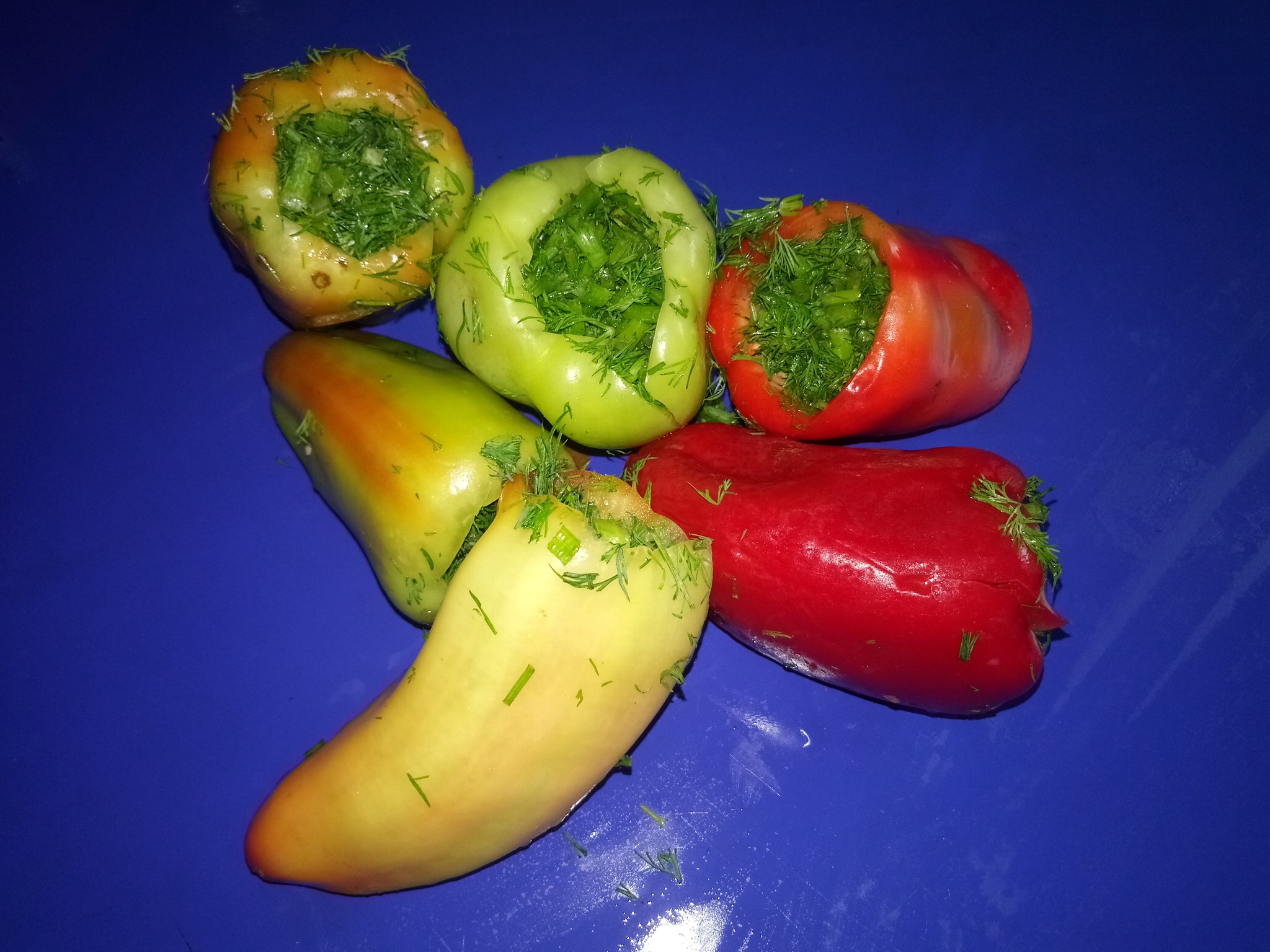 Greens, peppers, freezing. - Freezing, , Blanks, , Cooking, Longpost, Bell pepper