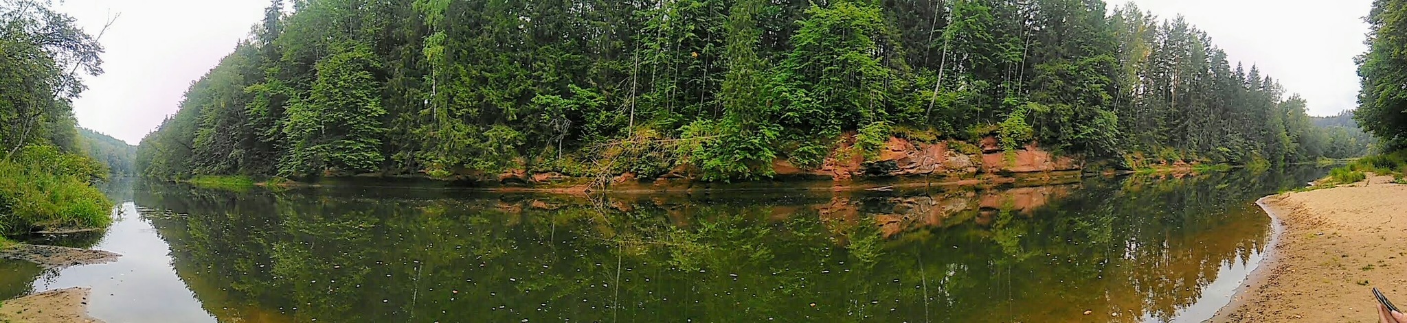 Панорама, река Гауя. | Пикабу
