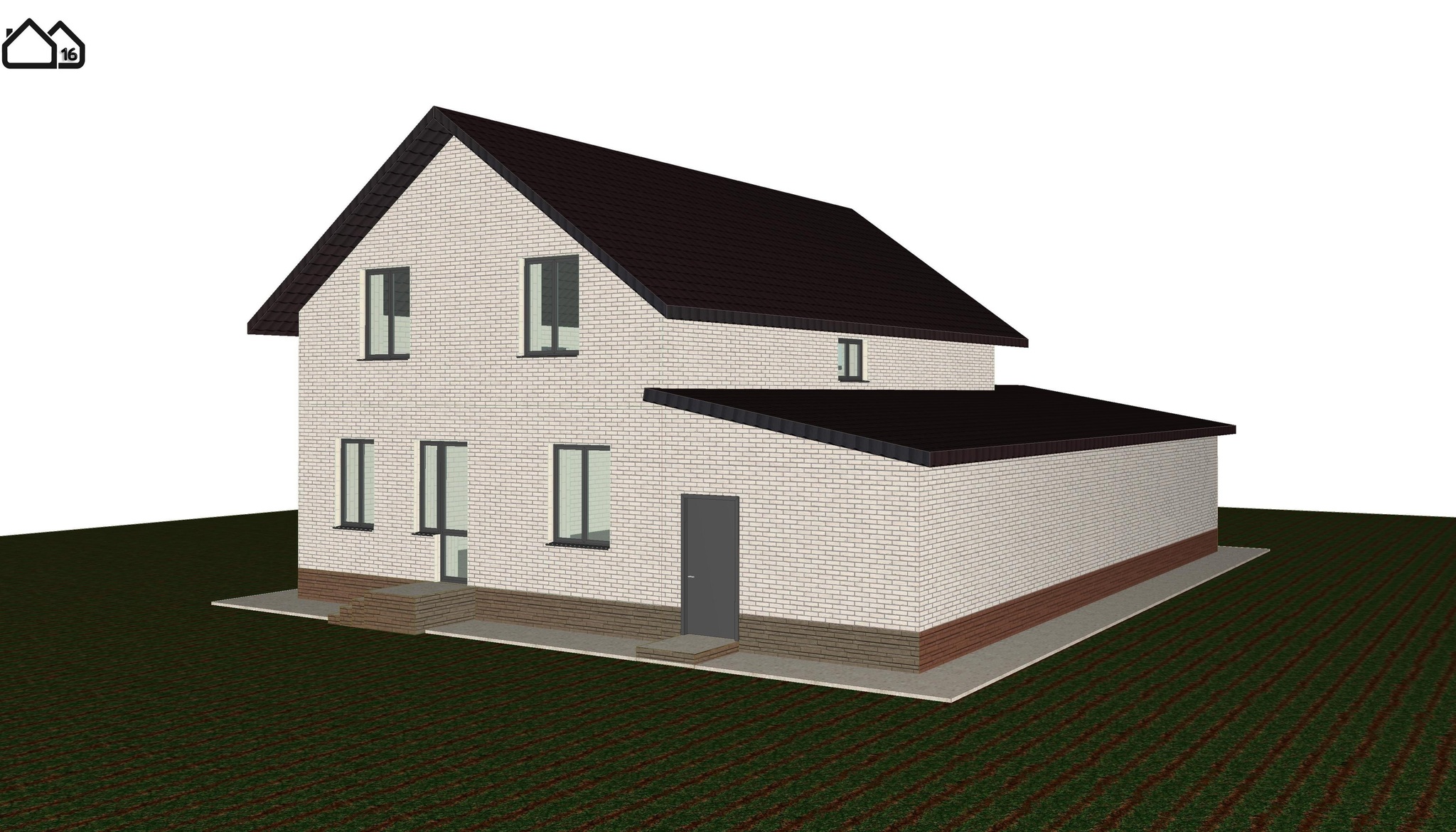 Two-storey mansard house with an area of ??210 sq.m. with garage for two cars - My, Project, Kazan, Tatarstan, Design, Architecture, Building, Longpost