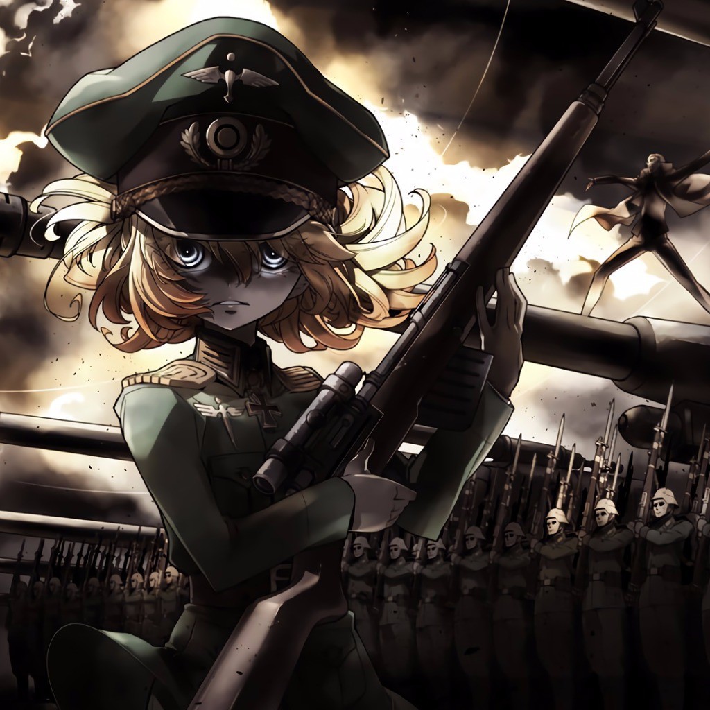 Таня Дегуршафф - Аниме, Anime Art, Арт, Tanya Degurechaff, Youjo Senki, Подборка, Длиннопост