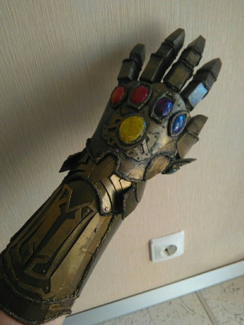 How I made the Infinity Gauntlet - Pepakura, Infinity Gauntlet, Avengers: Infinity War, Infinity Stones, Longpost, Marvel, With your own hands, Papercraft