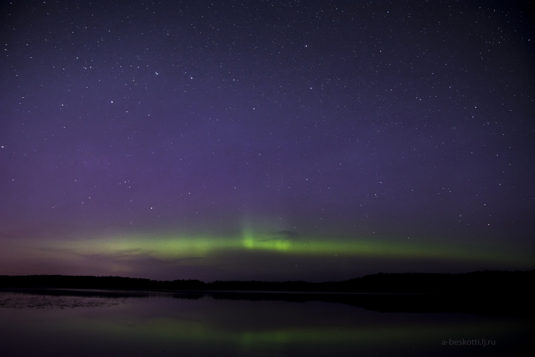 Polar lights 09/01/2019, Osinovets, Lake Ladoga - My, Polar Lights, Ladoga, Aurora borealis, Night, Starry sky, Ladoga lake, Longpost