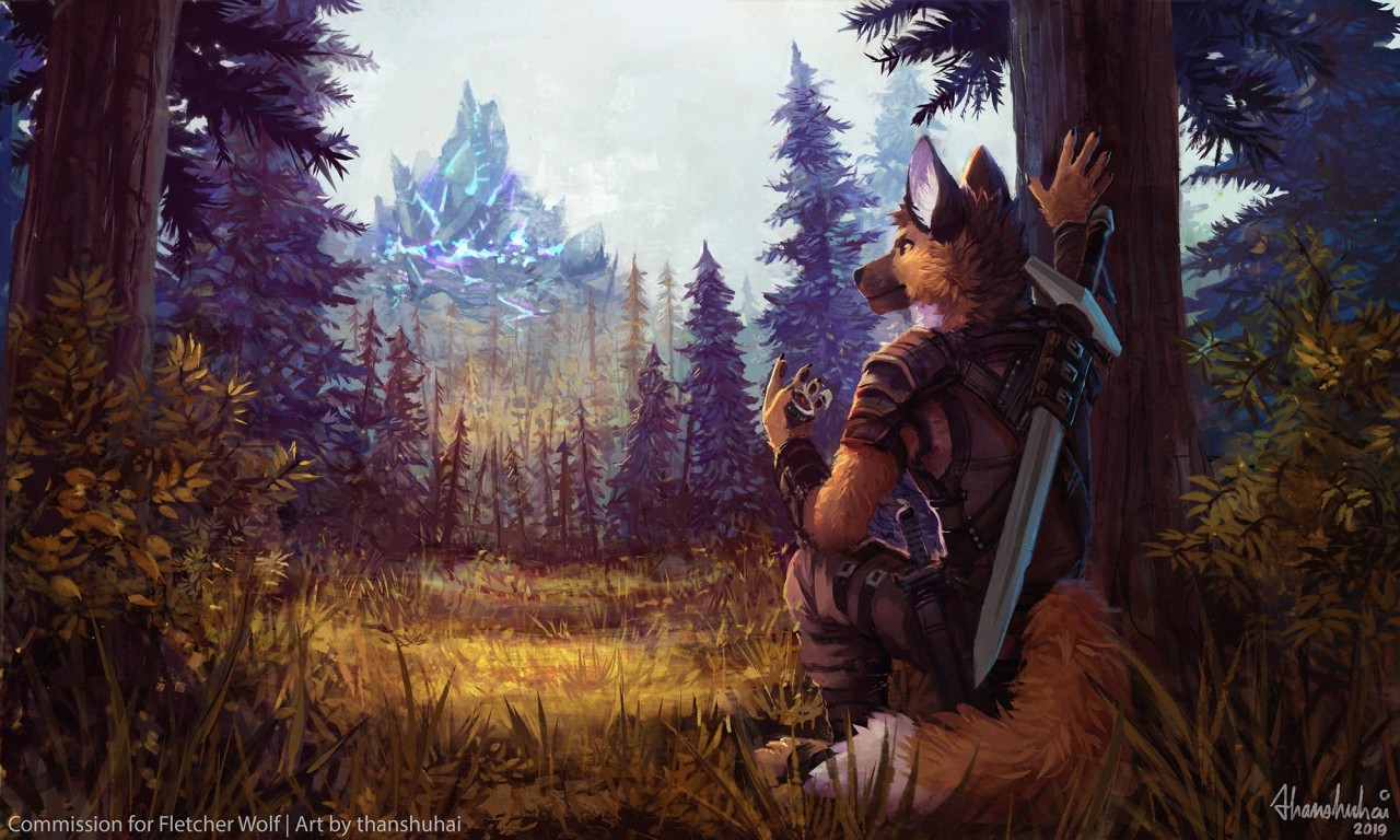 What lies ahead - Furry, Art, Thanshuhai, Forest, Nature