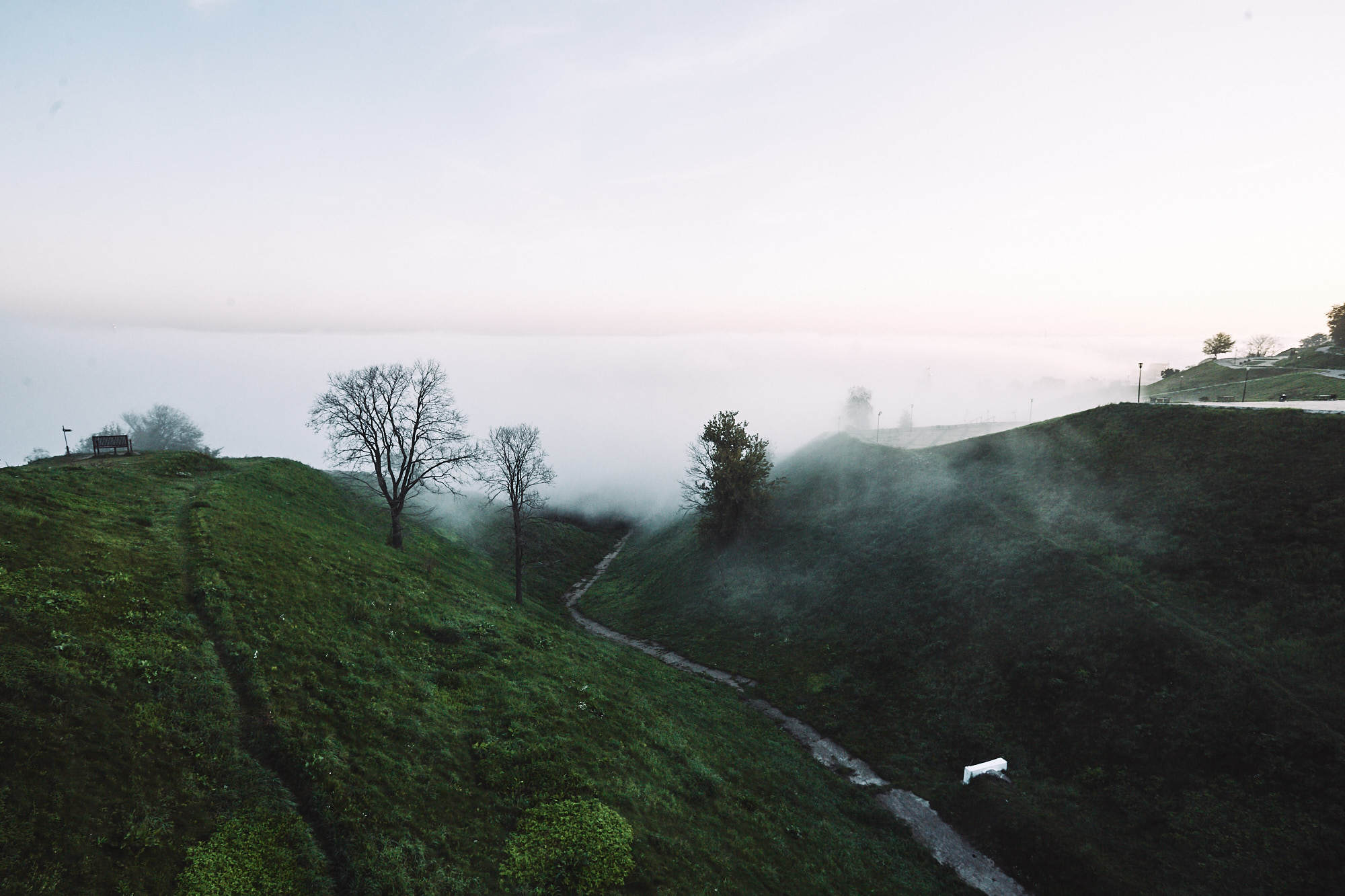 A bit of morning mist :) - My, The photo, Fog, Nizhny Novgorod, Longpost