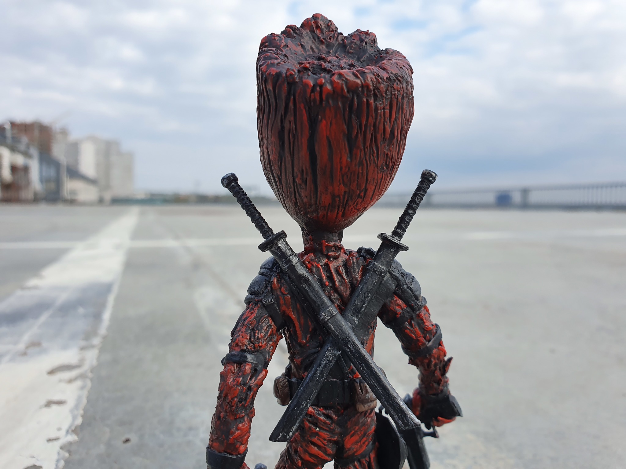 Non-traditional Groot do it yourself. Humorous story with pictures. 4 part. Final. - My, Groot, Guardians of the Galaxy Vol. 2, Deadpool, Polymer clay, With your own hands, Longpost