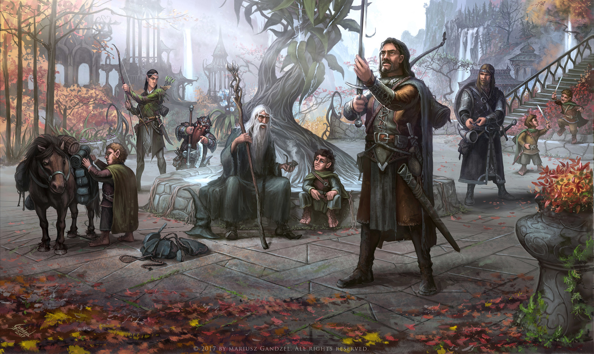 Fellowship of the Ring - Lord of the Rings, Tolkien, Fantasy, Art