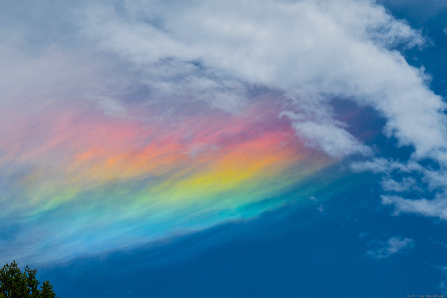 Iridescent clouds