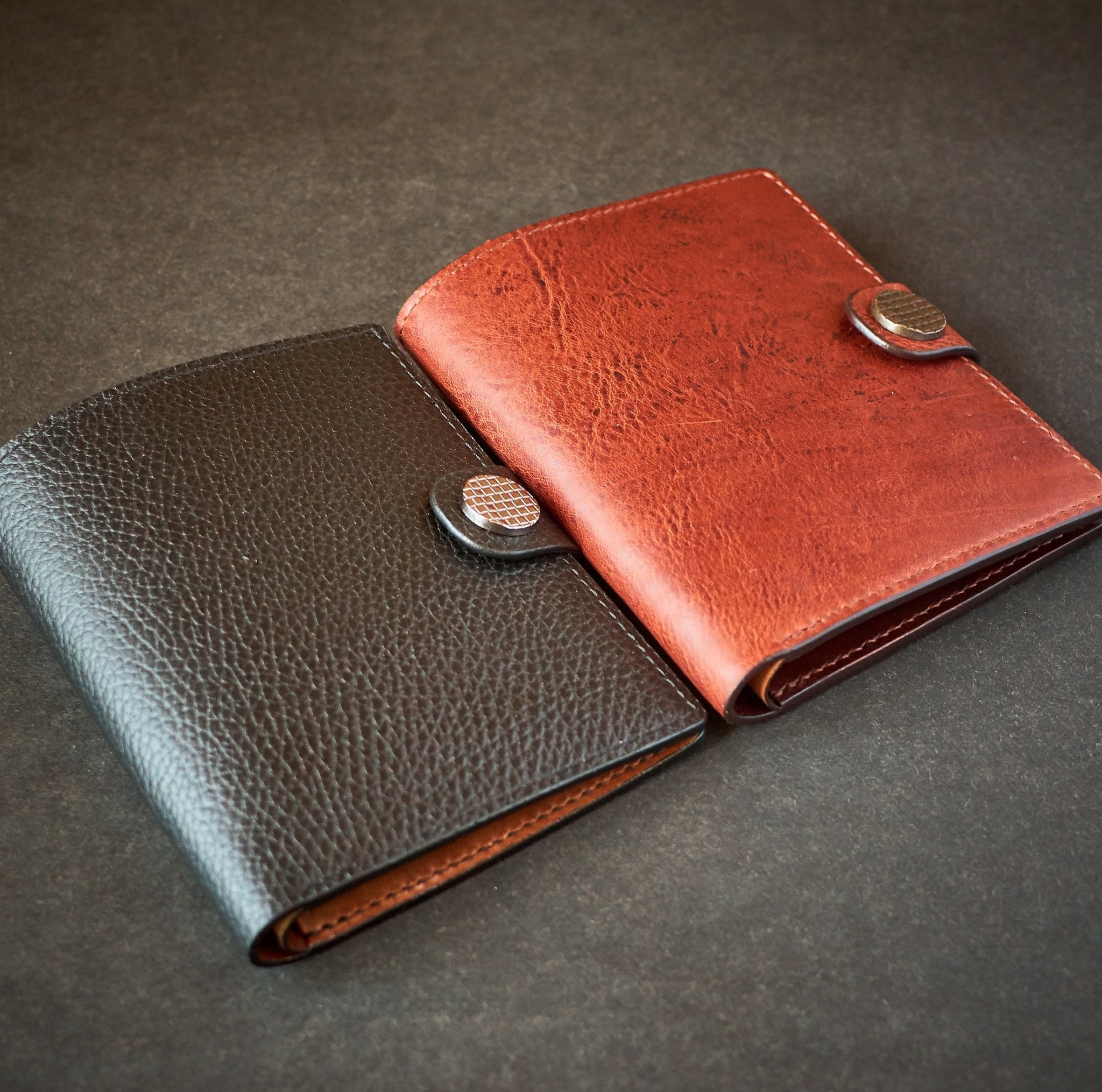 Two twins, but from different dads) - My, Purse, Wallet, Leather wallet, Natural leather, Handmade, Longpost