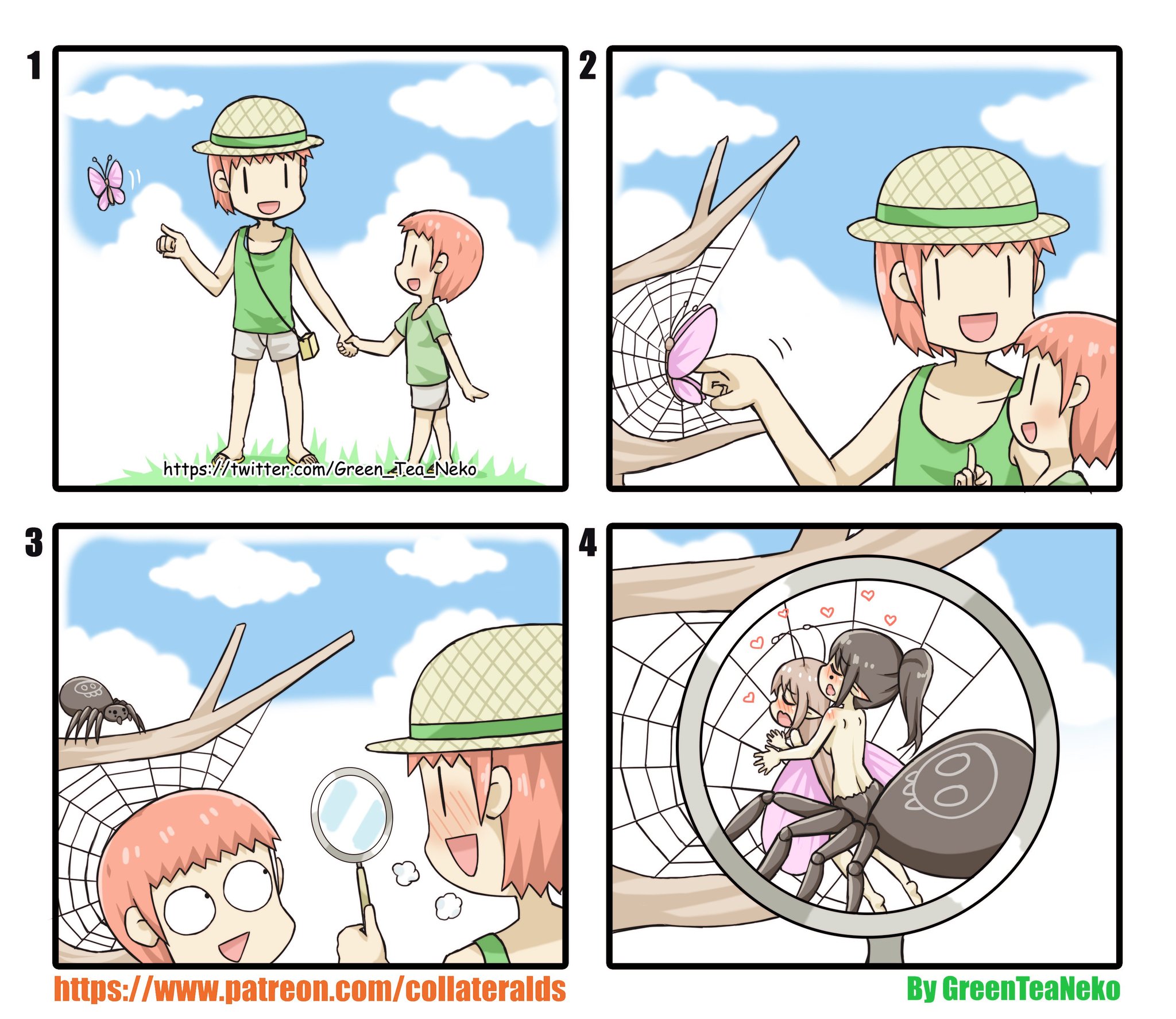 Teach your little brother how cruel the nature is - NSFW, Greenteaneko, Comics